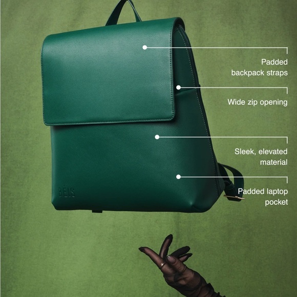 BEIS Wicked Elphaba Green Backpack - Picture 10 of 12